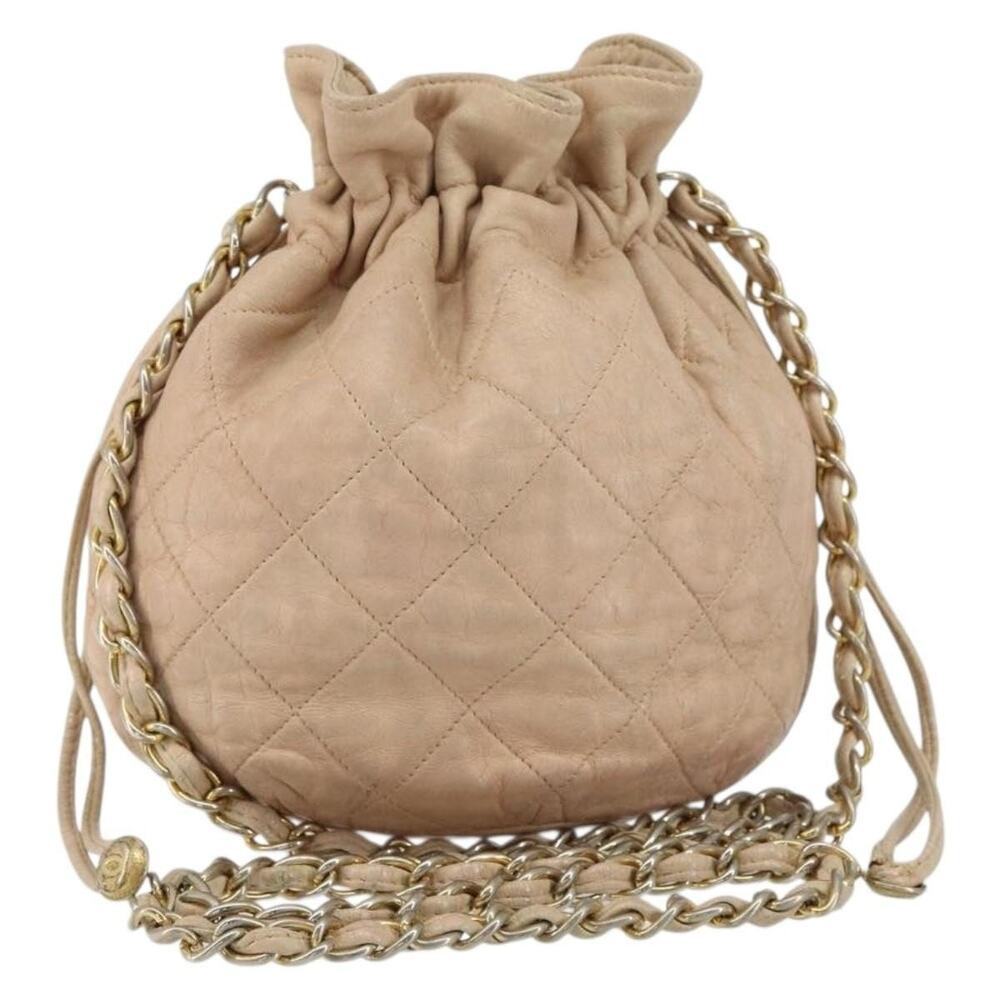 Chanel Matelasse Lambskin Chain Shoulder Bag Pink